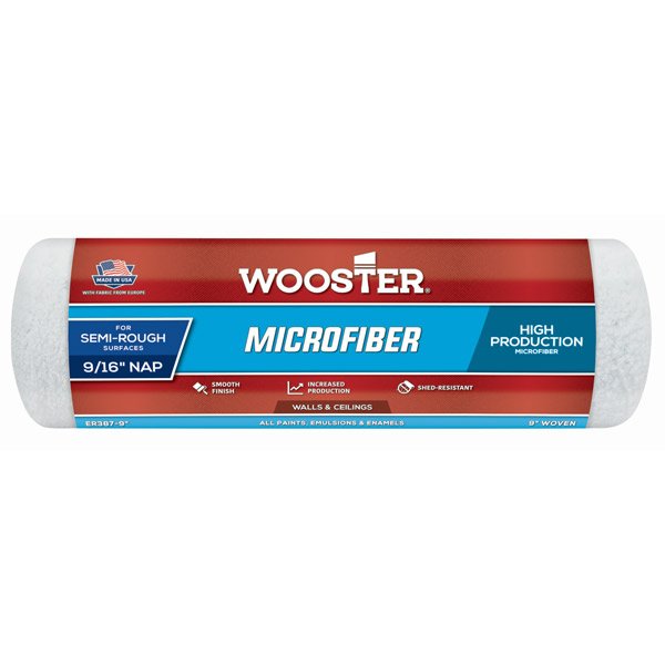 Wooster 9" Microfibre Roller Sleeve 9/16 Nap (Semi Rough)